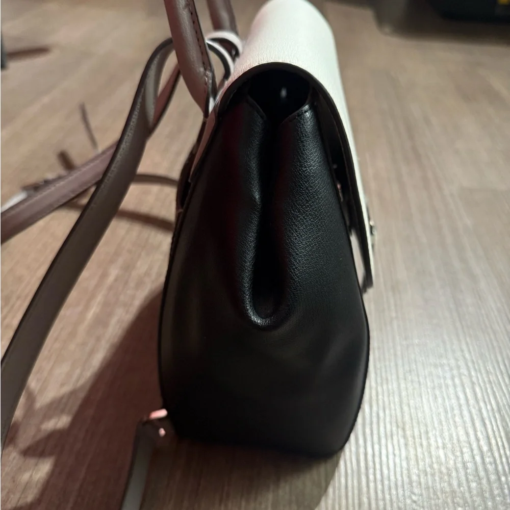 KATE SPADE ADEL MEDIUM FLAP BACKPACK — Three-Tone Leather- Cream,Taupe,Black - Picture 4 of 14